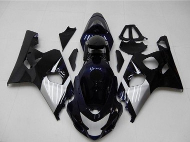 Carenados Moto Suzuki GSXR 600/750 2004-2005 - Negro Brillante Plata Azul Asequibles