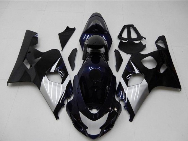 Carenados Moto Suzuki GSXR 600/750 2004-2005 - Negro Brillante Plata Azul Asequibles