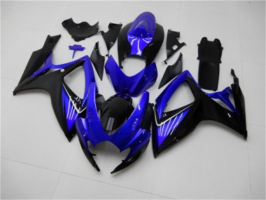 Carenados Moto Suzuki GSXR 600/750 2006-2007 - Azul Negro Brillante Asequibles