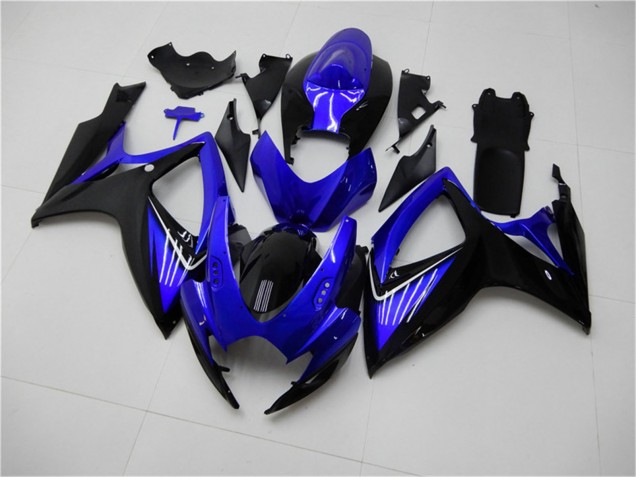 Carenados Moto Suzuki GSXR 600/750 2006-2007 - Azul Negro Brillante Asequibles