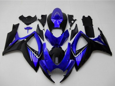 Carenados Moto Suzuki GSXR 600/750 2006-2007 - Azul Negro Brillante Asequibles