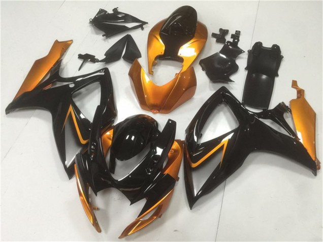 Carenados Moto Suzuki GSXR 600/750 2006-2007 - Naranja Negro Brillante Asequibles