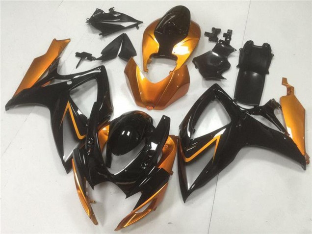Carenados Moto Suzuki GSXR 600/750 2006-2007 - Naranja Negro Brillante Asequibles