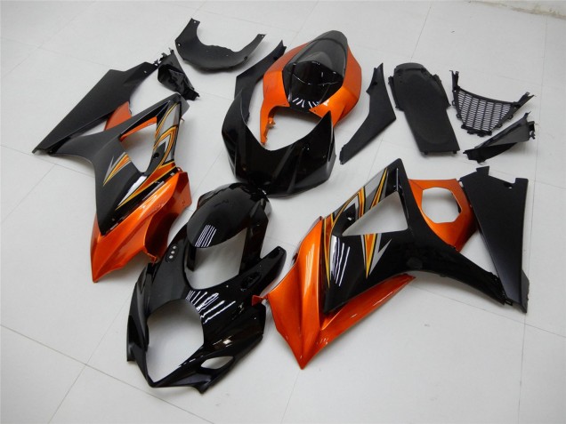 Carenado Moto Suzuki GSXR 1000 2007-2008 - Naranja Negro Asequibles