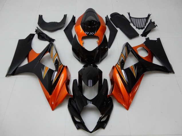 Carenado Moto Suzuki GSXR 1000 2007-2008 - Naranja Negro Asequibles