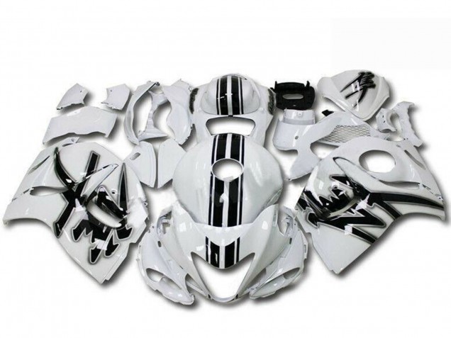Carenados Moto Suzuki GSXR 1300 Hayabusa 2008-2020 - Blanco Perla Negro Asequibles
