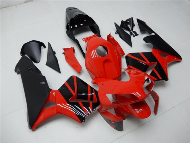 Carenados Moto Honda CBR600RR 2003-2004 - Rojo Negro Brillante OEM Estilo Asequibles