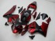 Carenados Moto Honda CBR600RR 2003-2004 - Rojo Negro Mate Raya Asequibles
