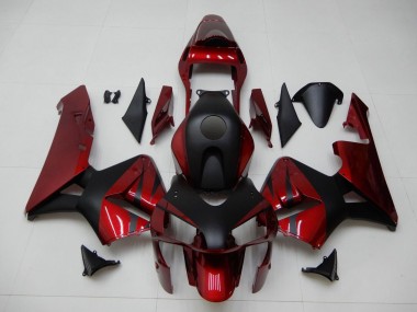 Carenados Moto Honda CBR600RR 2003-2004 - Rojo Negro Mate Raya Asequibles