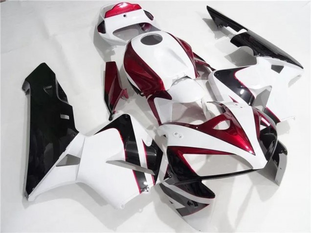 Kits Carenados Moto Honda CBR600RR 2005-2006 - Blanco Rojo Negro Asequibles