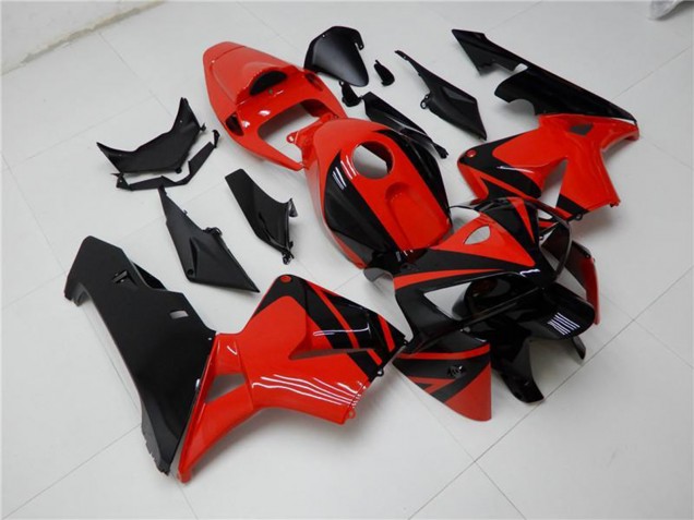 Carenados ABS Honda CBR600RR 2005-2006 - Rojo Negro Asequibles