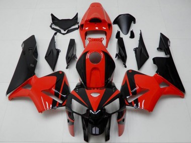 Carenados ABS Honda CBR600RR 2005-2006 - Rojo Negro Asequibles