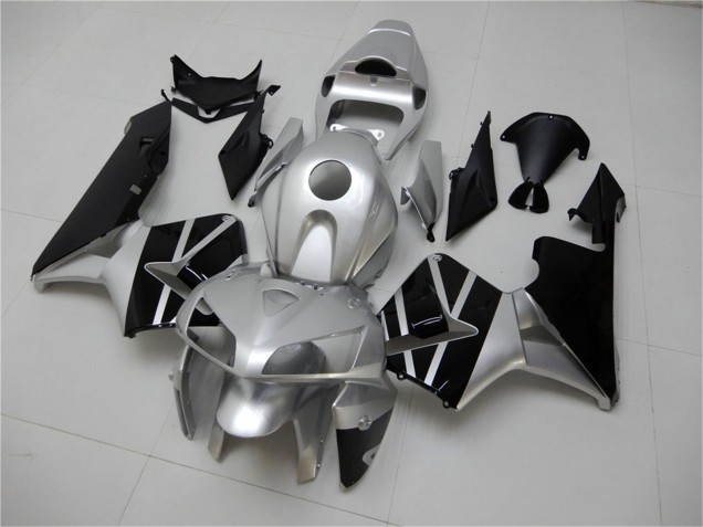 Carenado Moto Honda CBR600RR 2005-2006 - Plata Negro Asequibles