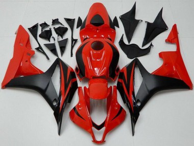 Carenado Moto Honda CBR600RR 2007-2008 - Rojo Negro Mate Asequibles