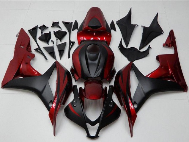 Kits Carenado Moto Honda CBR600RR 2007-2008 - Rojo Negro Mate Asequibles
