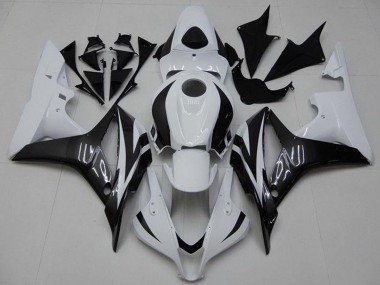 Carenado Moto Honda CBR600RR 2007-2008 - Blanco Negro Brillante Asequibles