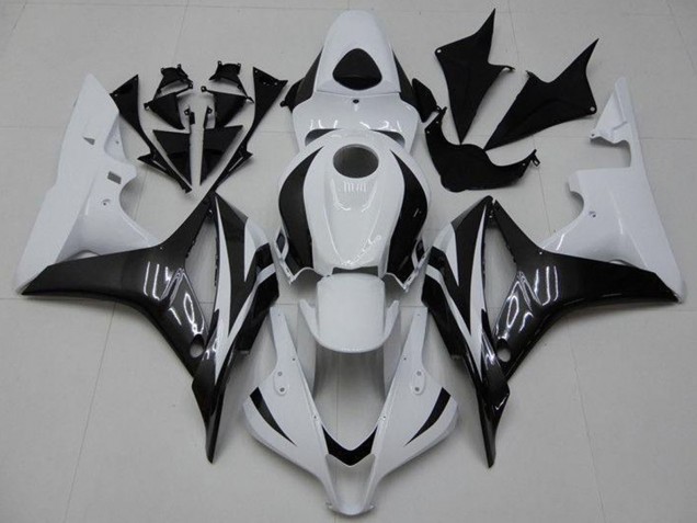 Carenado Moto Honda CBR600RR 2007-2008 - Blanco Negro Brillante Asequibles