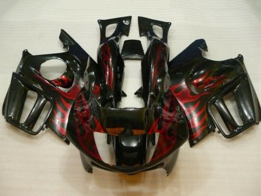Carenados Moto Honda CBR600 F3 1995-1996 - Negro Brillante Rojo Llama Asequibles