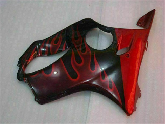 Carenados Moto Honda CBR600 F4i 2004-2007 - Negro Brillante Rojo Llama Asequibles