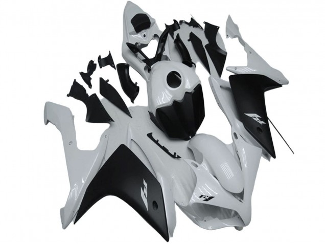 Carenado Moto Yamaha YZF R1 2007-2008 - Blanco Negro Mate Asequibles
