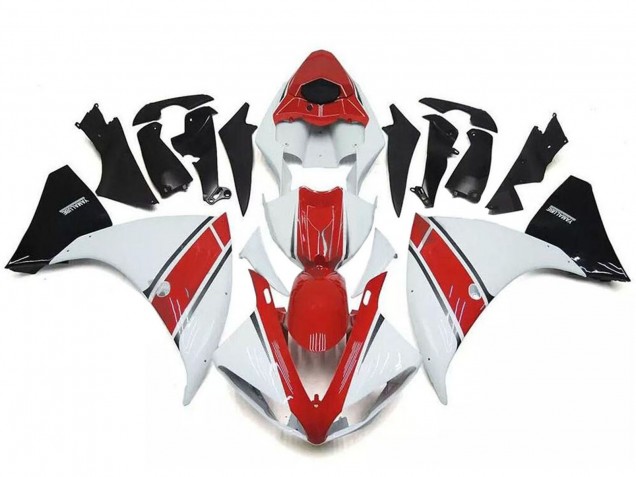 Carenados Moto Yamaha YZF R1 2009-2011 - Blanco Rojo Negro Asequibles