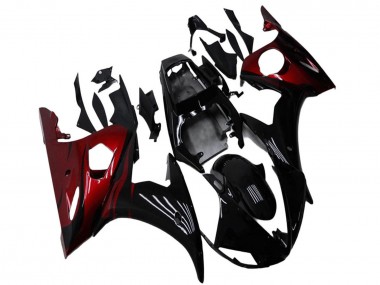 Kits Carenado Moto Yamaha YZF R6 2003-2004 - Negro Brillante Rojo Asequibles