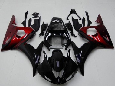 Kits Carenado Moto Yamaha YZF R6 2003-2004 - Negro Brillante Rojo Asequibles