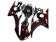 Carenado Moto Yamaha YZF R6 2003-2004 - Negro Brillante Rojo Llama Asequibles