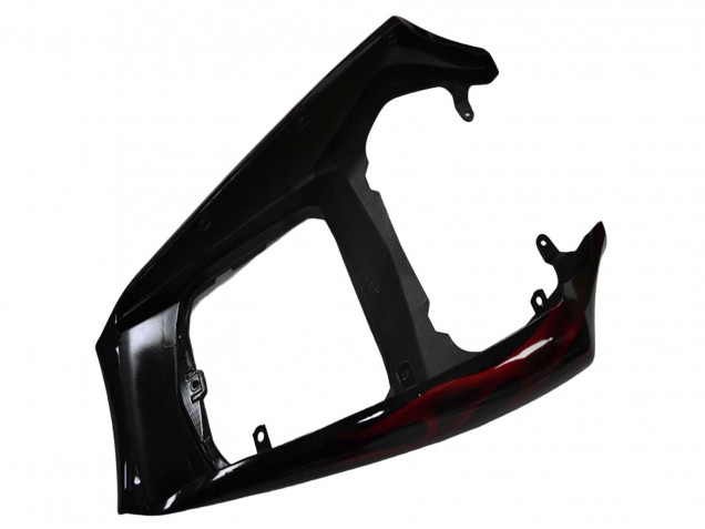 Carenado Moto Yamaha YZF R6 2003-2004 - Negro Brillante Rojo Llama Asequibles