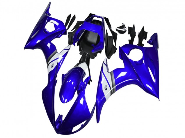 Carenados Moto Yamaha YZF R6 2003-2004 - Azul Blanco Asequibles