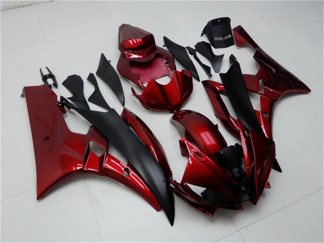 Kits Carenado Moto Yamaha YZF R6 2006-2007 - Rojo Negro Mate Asequibles