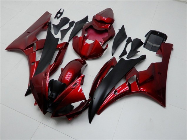 Kits Carenado Moto Yamaha YZF R6 2006-2007 - Rojo Negro Mate Asequibles