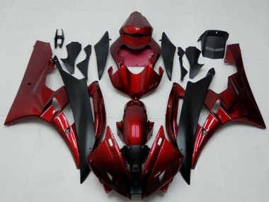 Kits Carenado Moto Yamaha YZF R6 2006-2007 - Rojo Negro Mate Asequibles