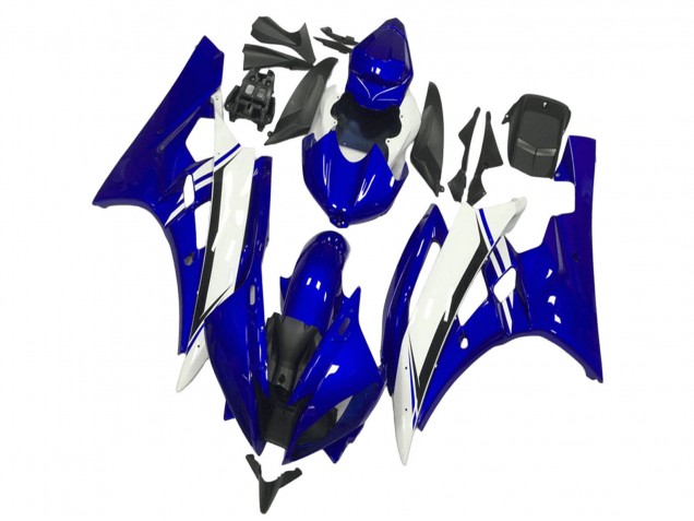 Carenados Moto Yamaha YZF R6 2006-2007 - Azul Blanco Negro Asequibles
