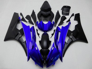 Carenado Moto Yamaha YZF R6 2006-2007 - Azul Negro Mate Asequibles