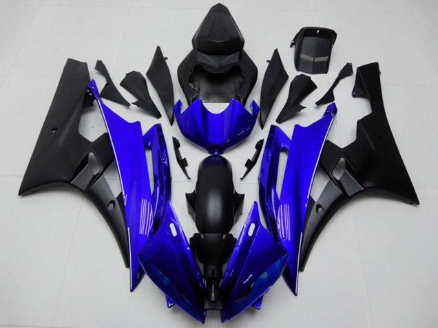 Carenado Moto Yamaha YZF R6 2006-2007 - Azul Negro Mate Asequibles