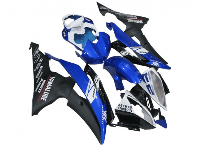 Carenados Moto Yamaha YZF R6 2008-2016 - Blanco Azul Negro Mate Yamalube Asequibles