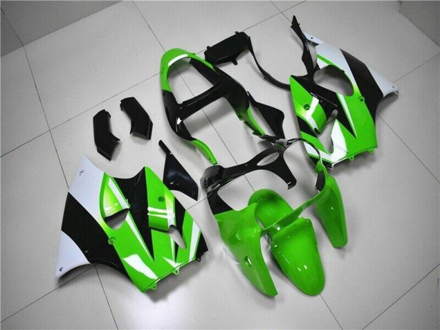 Kits Carenado Moto Kawasaki ZX6R 2000-2002 - Verde Blanco Negro Asequibles