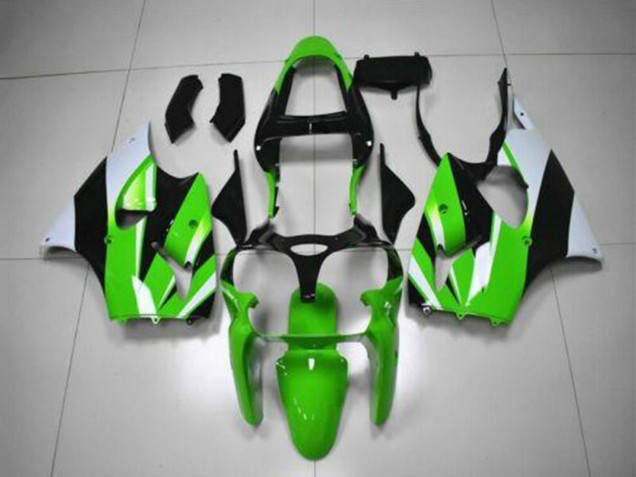 Kits Carenado Moto Kawasaki ZX6R 2000-2002 - Verde Blanco Negro Asequibles