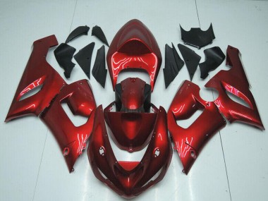 Carenados Moto Kawasaki ZX6R 2005-2006 - Rojo Caramelo Asequibles