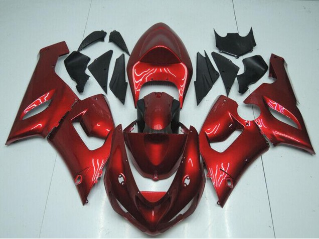 Carenados Moto Kawasaki ZX6R 2005-2006 - Rojo Caramelo Asequibles