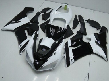 Carenados Moto Kawasaki ZX6R 2005-2006 - Blanco Negro Brillante Asequibles
