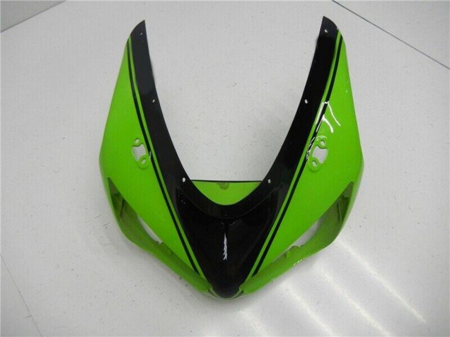 Carenado Moto Kawasaki ZX6R 2005-2006 - Verde Negro Brillante Asequibles