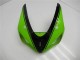 Carenado Moto Kawasaki ZX6R 2005-2006 - Verde Negro Brillante Asequibles