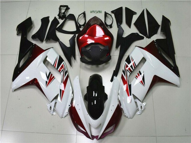 Carenados Moto Kawasaki ZX6R 2007-2008 - Blanco Negro Rojo Asequibles