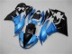 Carenados Moto Kawasaki ZX6R 2009-2012 - Azul Claro Negro Brillante Asequibles
