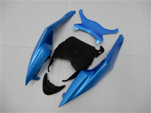 Carenados Moto Kawasaki ZX6R 2009-2012 - Azul Claro Negro Brillante Asequibles