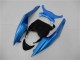 Carenados Moto Kawasaki ZX6R 2009-2012 - Azul Claro Negro Brillante Asequibles
