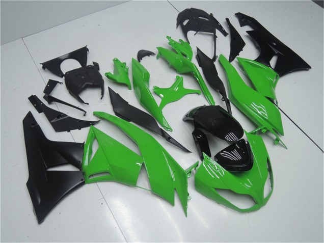 Kits Carenado Moto Kawasaki ZX6R 2009-2012 - Verde Negro Brillante Asequibles