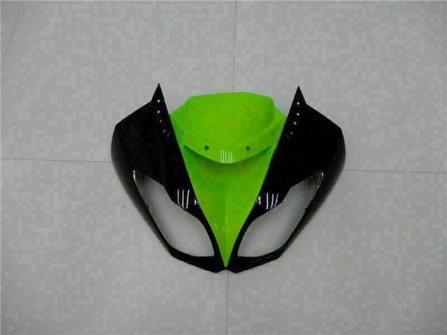 Carenados Moto Kawasaki ZX6R 2009-2012 - Negro Brillante Verde Asequibles